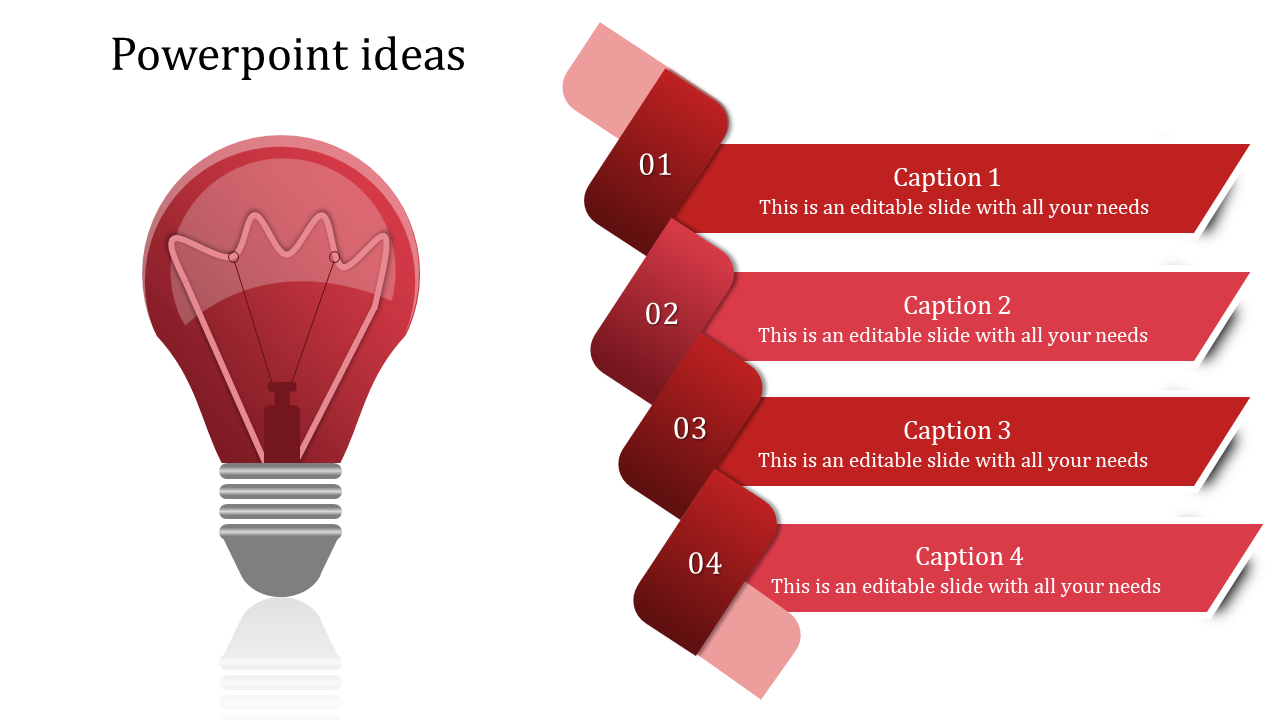 Free - Innovative PowerPoint Ideas With Four Nodes Slide Design